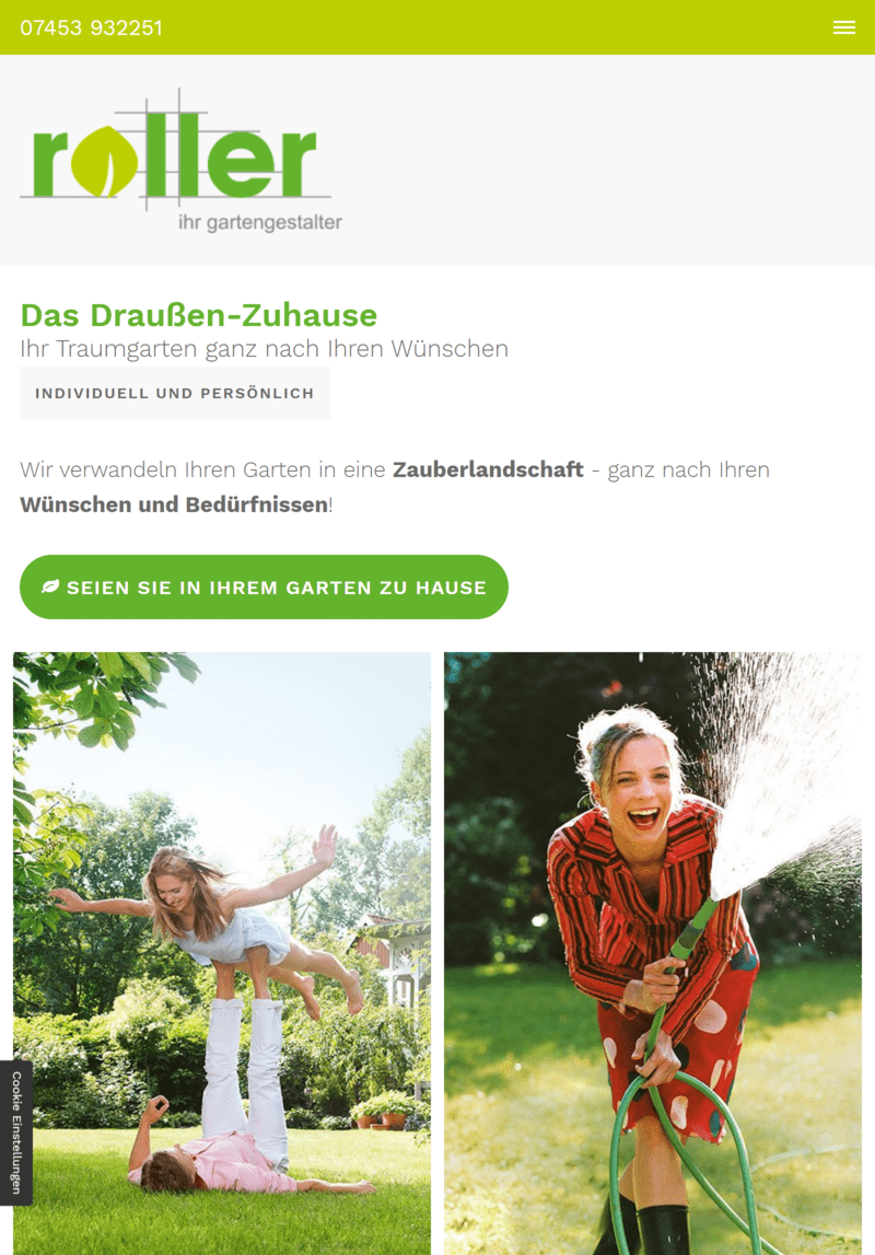 Roller Gartengestaltung | Tablet